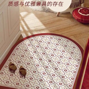 入户门免洗皮革半圆地垫家用玄关进门脚垫可擦洗PSVC防滑门口垫子