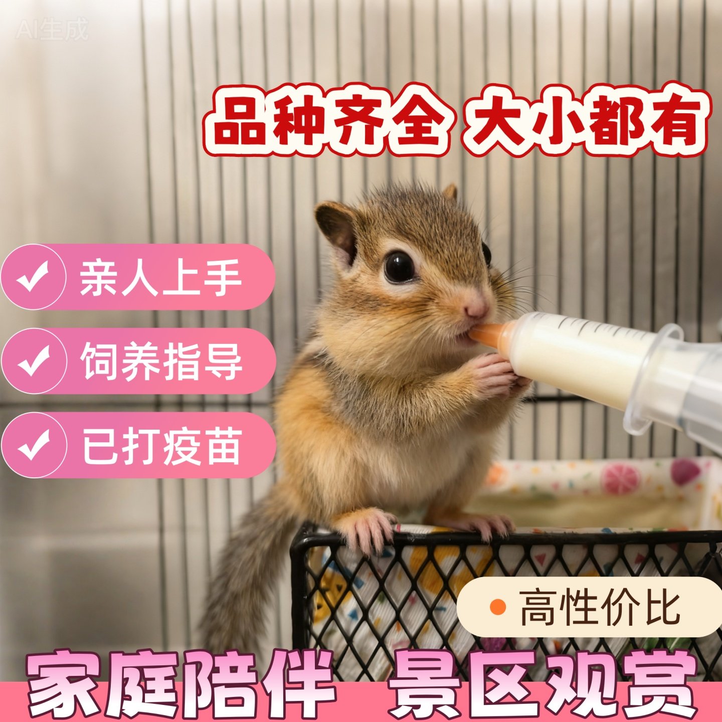 金花松鼠幼儿宠物花栗鼠活体亲人温顺家养儿童网红鼠包活包邮图片