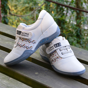 轻便 中跟坡跟头层牛皮中老年妈妈鞋 2021春秋真皮女鞋 魔术贴女单鞋