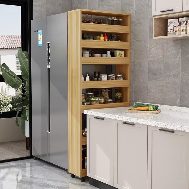 厨房夹缝置物架冰箱缝隙超窄柜10cm宽25公分30厘米40长落地储物柜