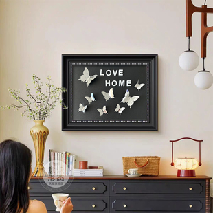 立体蝴蝶磁吸电表箱装饰画轻奢高级感弱电源配电箱遮挡总开关挂画