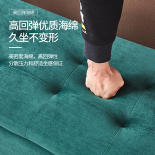 凳家用门口收纳储物凳北欧长方形沙发凳多功能试衣间凳子 布艺换鞋