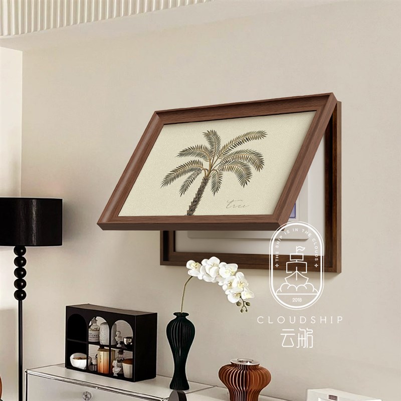 法式中古风高级感餐厅玄关电表箱装饰画配电箱弱电箱盒遮挡挂画