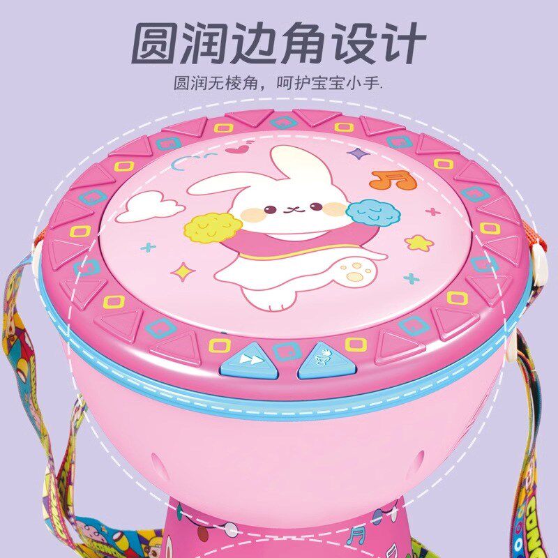 儿童铃鼓舞蹈道具腰鼓玩具手拍鼓宝宝打击乐器幼儿园婴儿拍拍鼓