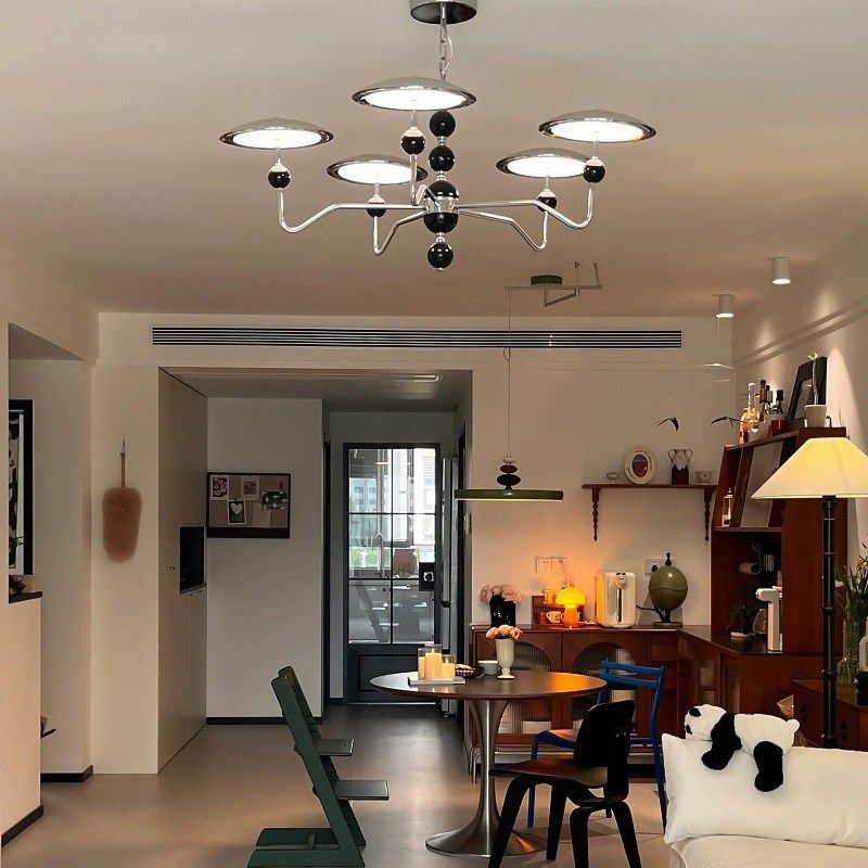 设计感法式复古中古风星轨飞碟客厅吊灯现代简约灯具餐厅卧室主灯,家装灯饰光源,客厅吊灯,淘宝优惠券,粉丝福利购,淘宝优惠卷