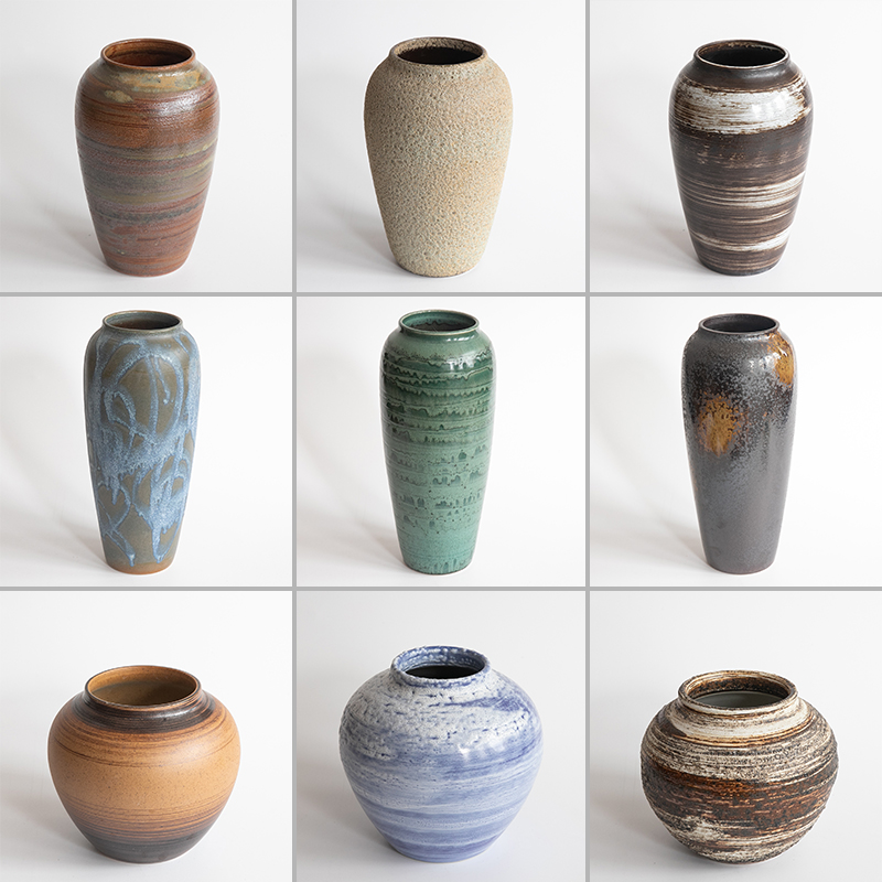 手工工艺景德镇陶瓷花瓶摆件设计师款客厅装饰中式投入瓶