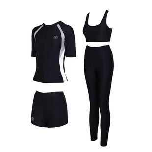 情侣泳衣分体长袖长裤防晒套装短袖冲浪衣女士泳衣泳裤男士潜水服