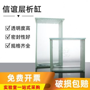 信谊玻璃层析缸单槽P型双槽P-1型实验室加厚薄层色谱展开缸