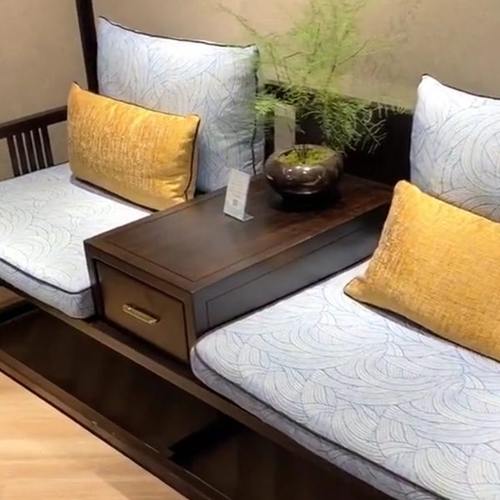 新中式实木乌金木罗汉床家用小户型罗汉榻客厅沙发民宿简约贵妃床