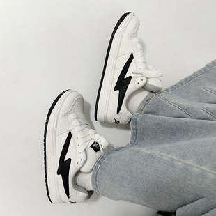 TINMUU于文文同款天牧闪电狂潮高街学院时尚刺绣增高休闲板鞋情侣