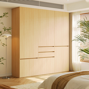 衣柜家用卧室HENF级18mm加厚实木欧松板免拉手分段式定制儿童衣橱