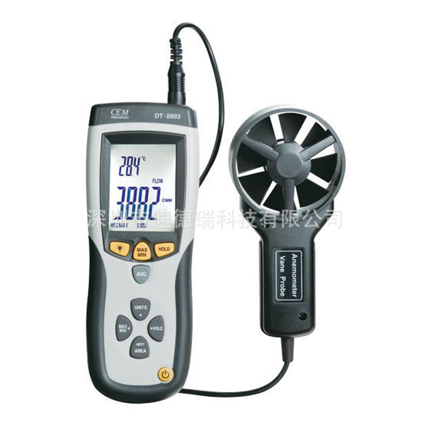 便捷式风量测速仪 多功能环境表 数字风速仪 DT-8893测风量测风温