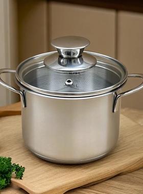 B3 12X9cm微瑕304不锈钢加厚双耳小汤锅适合任何炉灶深汤锅小深桶