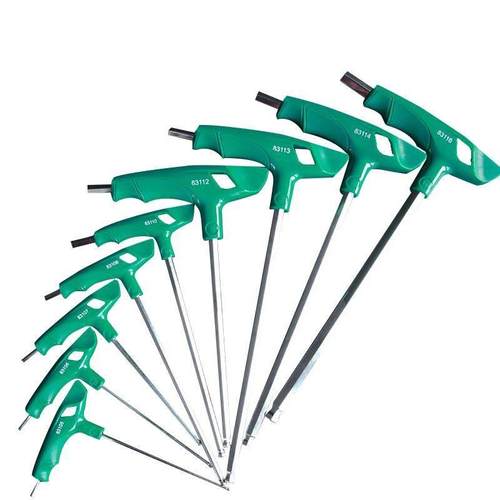 世达T型内六角扳手带手柄加长T形球头高强度平头内六方螺丝刀套组