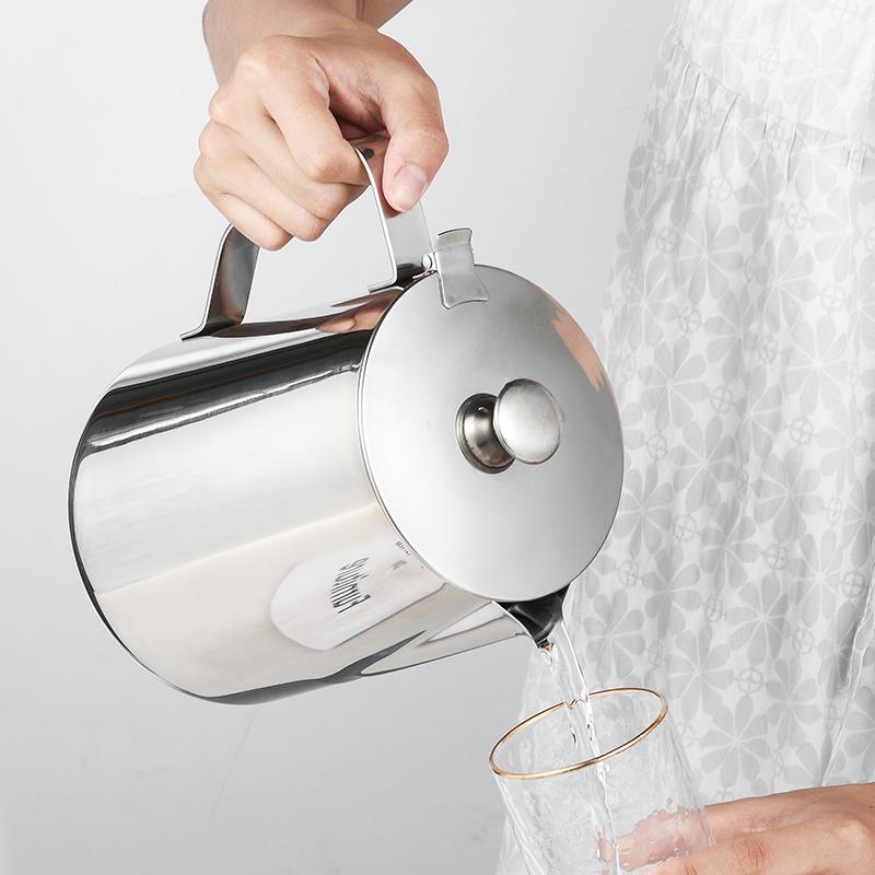 304不锈钢冷水壶大容量冷水壶单层凉白开 水壶家用食品级储水壶2L