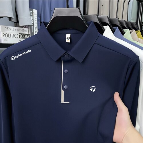 泰勒梅高尔夫男秋冬长袖Polo衫