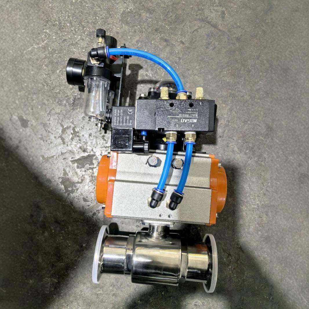 气动三联件快装球阀Q681F-16PDN25气动球阀Q611F-16P卫生级