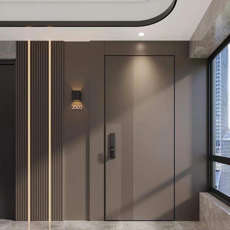 一门一景防爆铸铝门农村入户门子母门别墅大门精雕进户防盗门定制