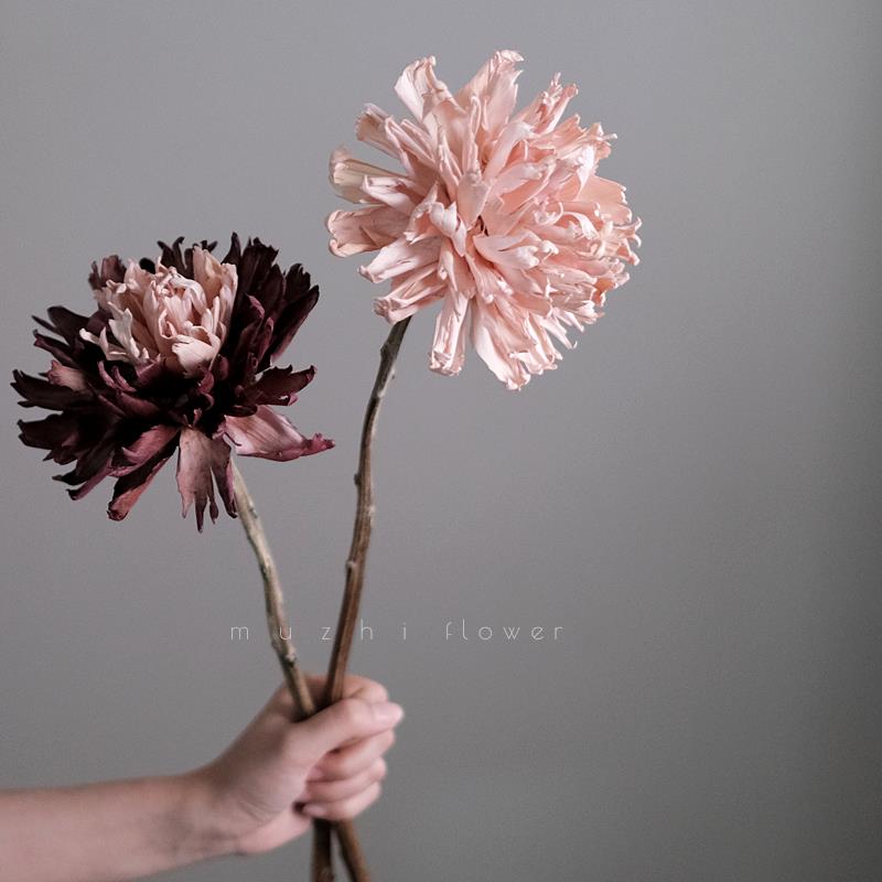 木枝牡丹高级感干 干燥花束高级感天然真花轻奢高端客厅装饰摆件