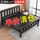 铁艺床双人床家用单人床铁床架加厚床架1米8出租房屋用不锈钢铁架