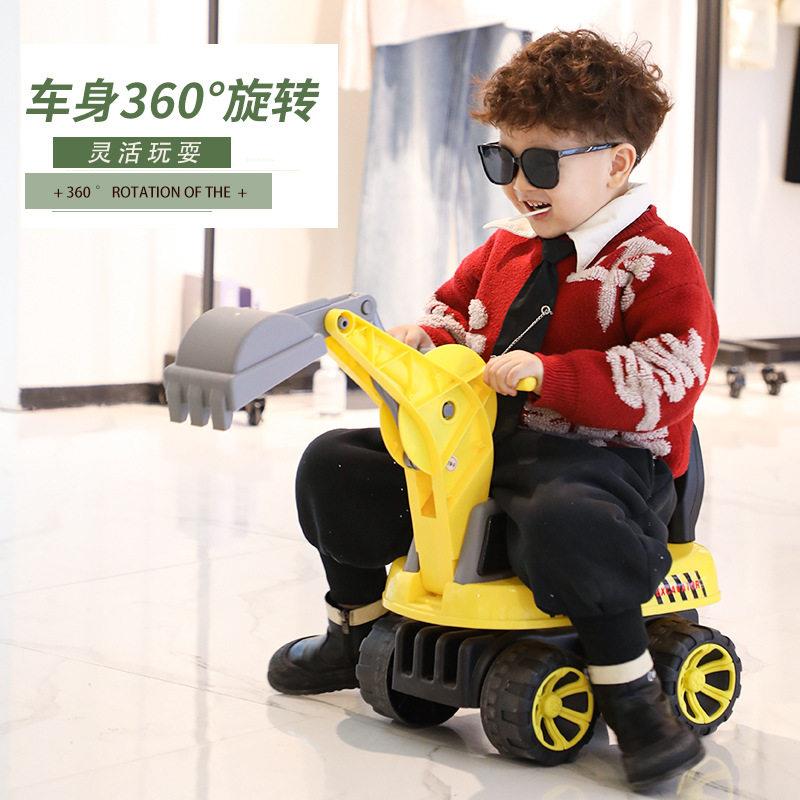 大号挖土机玩具车旋转挖土机工程车音乐灯光幼儿玩具怪手滑行