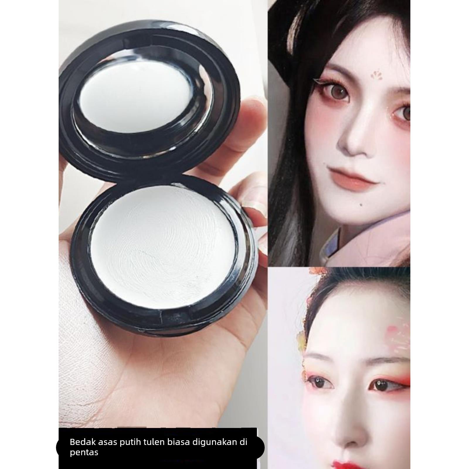 白色粉底液超白粉底膏遮瑕膏高光膏纯白色cosplay舞台妆彩妆专用