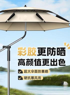 德国Enna钓鱼伞户外遮阳伞，防雨遮阳加厚拐杖专用万能档多用途钓