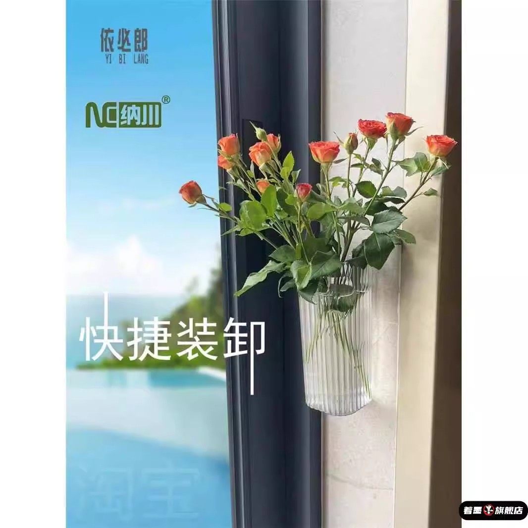 免打孔可拆卸壁挂水培植物杂物伞