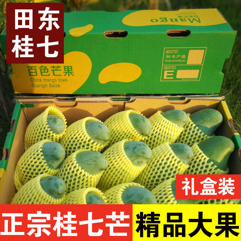 广西百色田东桂七芒果5/9斤新鲜应季水果老树果包邮