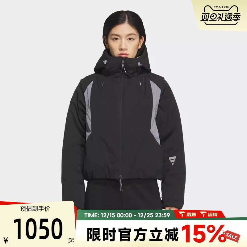 滔搏adidas阿迪达斯女子FOS W PD JKT百搭运动休闲棉服外套KS0072