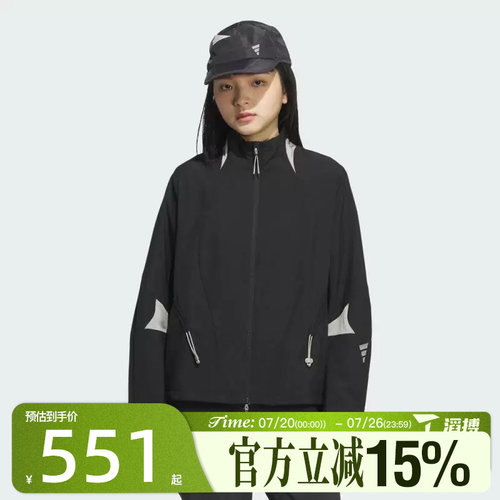滔搏adidas阿迪达斯女子FUSTL W WV JKT4夹克外套KC2710