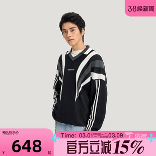 滔搏adidas阿迪达斯三叶草男子毛衣套头衫KW2018