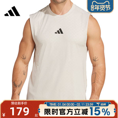 滔搏adidas阿迪达斯男子POWER 3S TANK运动休闲无袖T恤JM3188