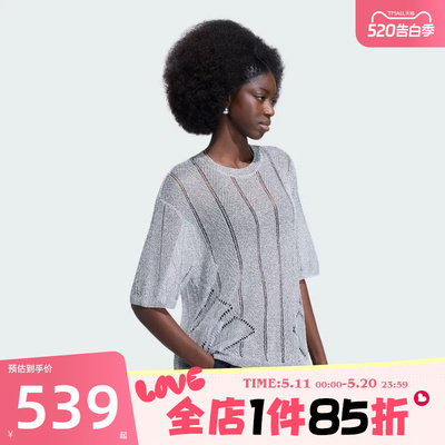 滔搏adidas阿迪达斯三叶草女子运动休闲套头衫毛衣KZ5061