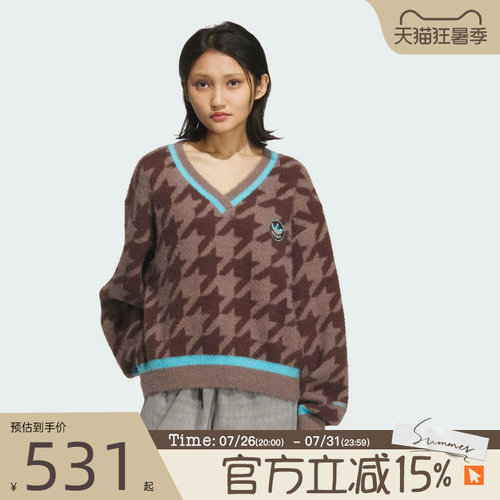 滔搏adidas阿迪达斯三叶草女子HTTH SWEATER毛衣针织套头衫KC2688