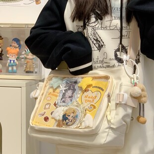 学生党送扎板谷子包包女大食量挎包袋高颜值 痛包斜挎大容量二次元