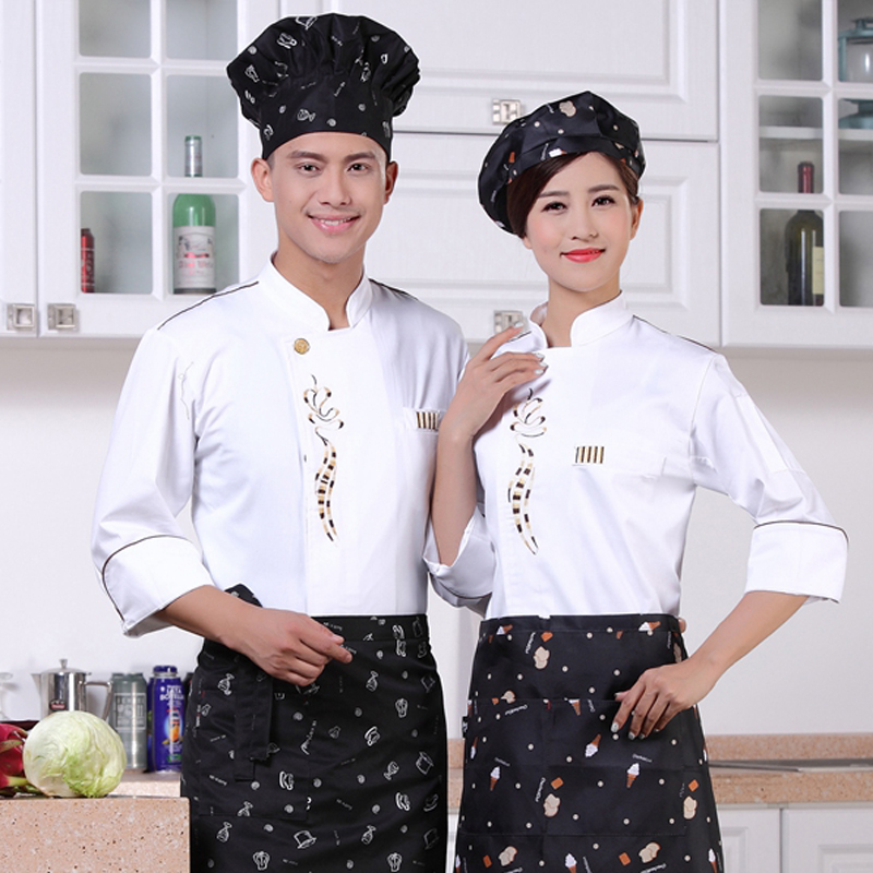厨师服长袖酒店饭店厨师制服后厨蛋糕房面点师厨房男女工作服大码