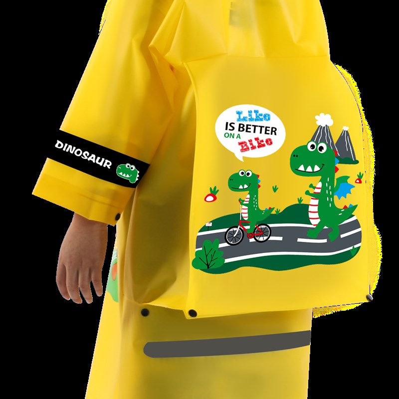 男女儿童加厚EVA无味幼儿园宝宝小学生中大童带书包全雨衣雨披潮