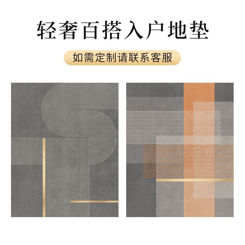 地垫入户门垫2024新款圈绒垫子可裁剪客厅防滑垫进门口家用脚垫