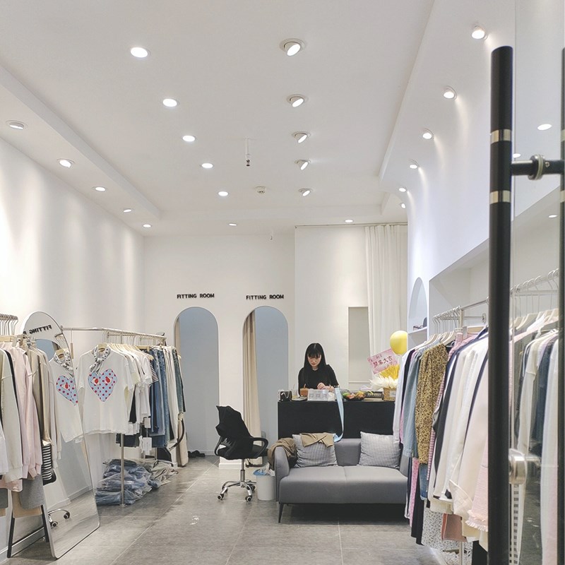 北极光照明服装店高显色象鼻灯led射灯嵌入式店铺商用cob天花筒灯