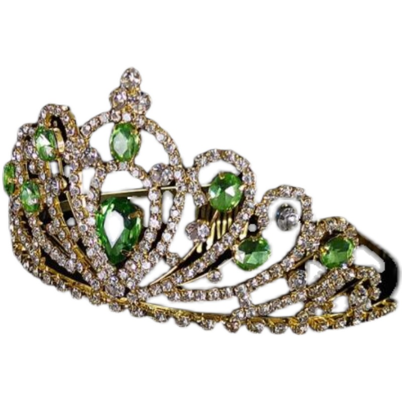 儿童皇冠合金水钻女童公主王冠小女孩头饰发箍花童婚礼生日发饰品