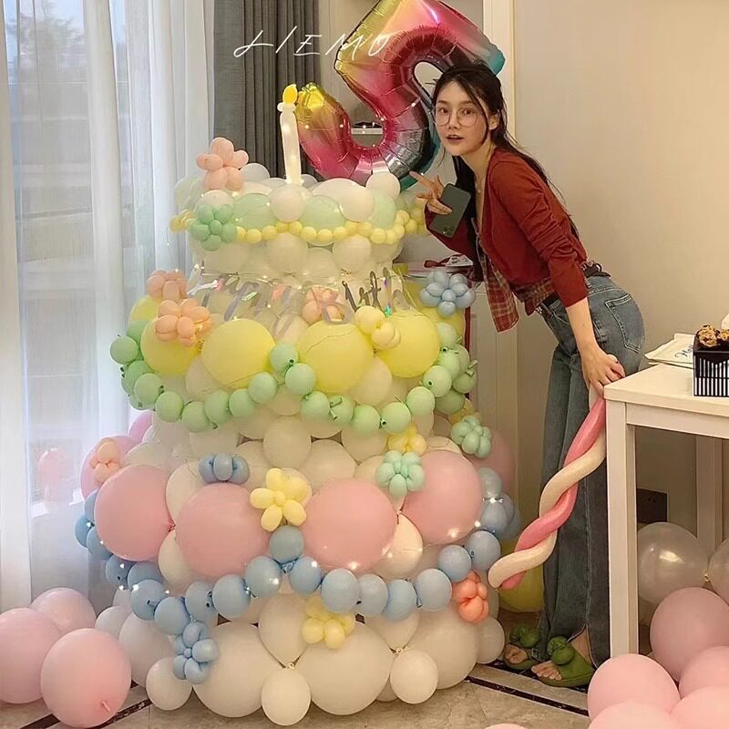 ins气球蛋糕装饰品宝宝儿童生日派对女孩拍照场景布置道具
