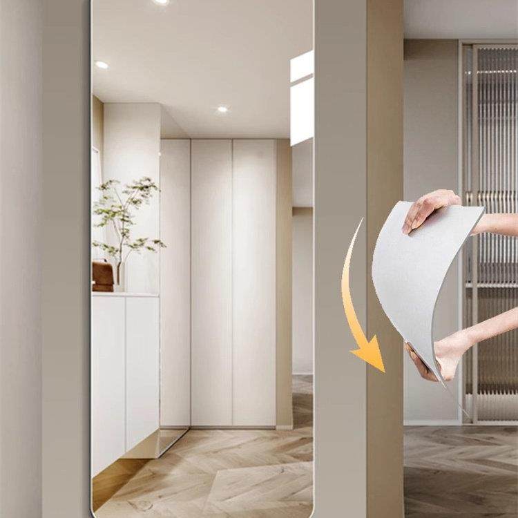 德国软镜子贴墙自粘压克力全身全身镜高清贴在墙上的不变形全身镜,住宅家具,穿衣镜,淘宝优惠券,粉丝福利购,淘宝优惠卷