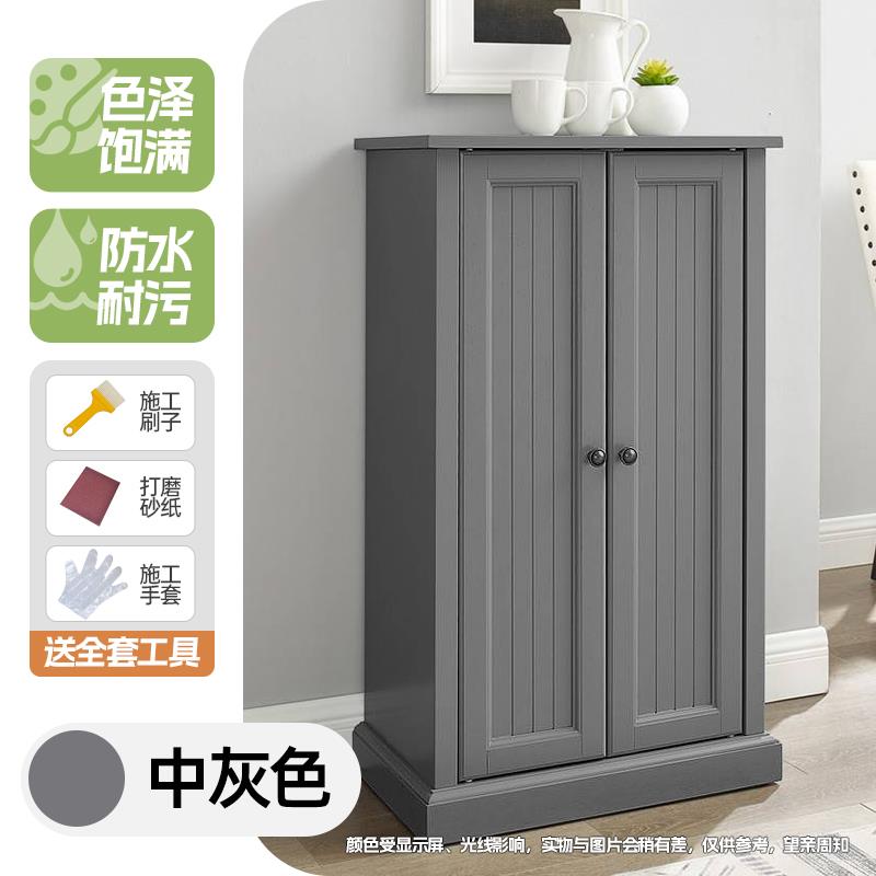 墨绿色水性木器漆木质家具翻新改色油漆木漆刷门大门自刷白漆刷木