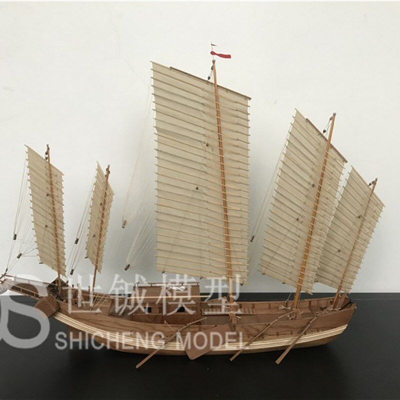 中式帆船 沙船o 木质帆船模型套件 世铖模型出品
