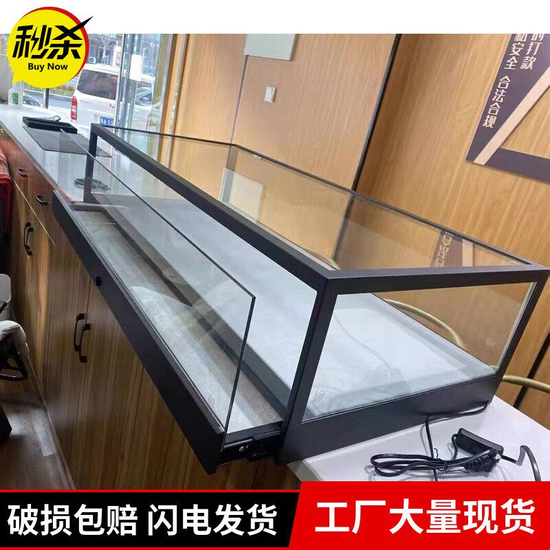 收纳首饰带锁精i品防尘罩桌面玻璃柜玻璃展示台定做小型柜珠宝饰