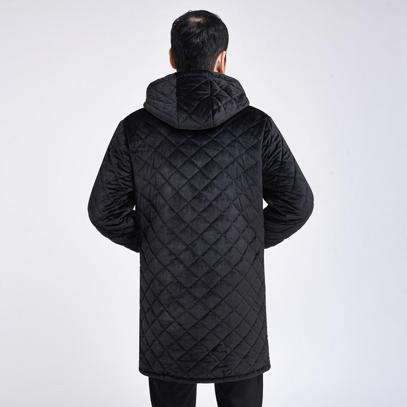 冬季男女款d工作棉衣棉服 中长款外穿连帽罩衣 加绒棉袄劳保服加