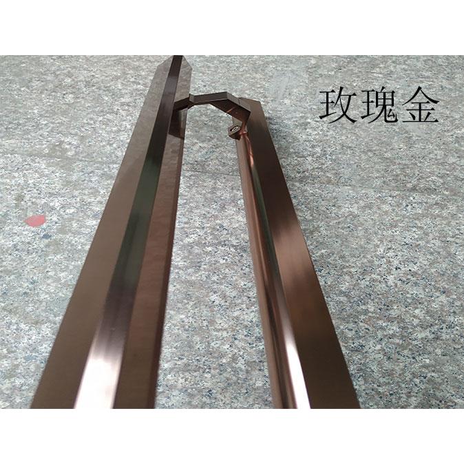 黑色无框玻璃门拉手明装 肯德基有框大门把手木门铝合金拉手可定