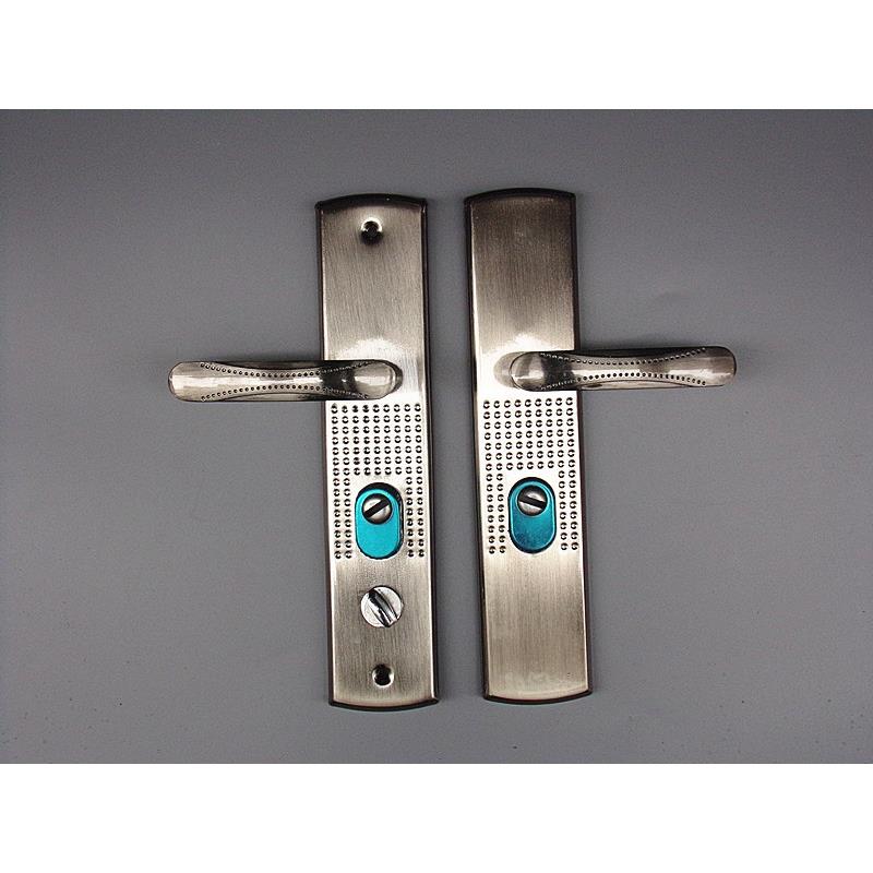 防盗门把手锁具黑金执手锁铝合金门锁拉手一付面板包邮标准孔距