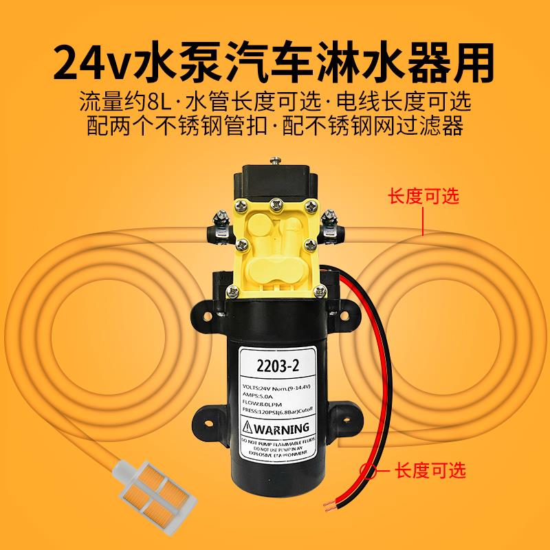 迷你小号小型微型直流隔膜水泵12V24V电动喷雾器高压抽水泵自吸泵